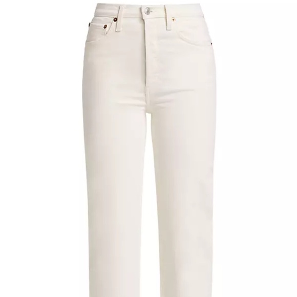 NEW Re/Done 70s Stove Pipe High Rise Straight Ankle Jeans - size 26
Waist: 14” - Picture 5 of 8